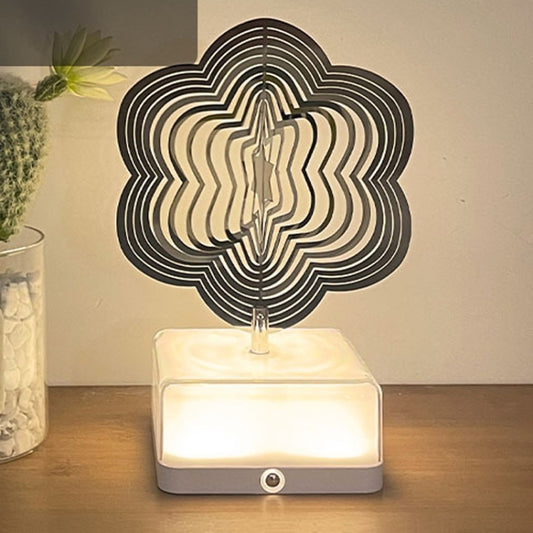 16 Colors 3D Rotating Bedside Lamp Night Light LED Rechargeable Ambient Light Decorative Ornament, Style: Flower - Night Lights by PMC Jewellery | Online Shopping South Africa | PMC Jewellery | Buy Now Pay Later Mobicred