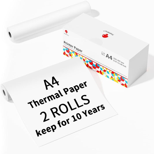 Phomemo 2rolls /Box A4 Writing Quick-Drying Thermal Paper 10-Year Long-Lasting For M832 / M833 / M834 / M835 Printer - Printer Accessories by PMC Jewellery | Online Shopping South Africa | PMC Jewellery | Buy Now Pay Later Mobicred