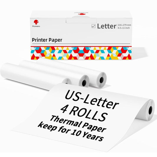 Phomemo 4rolls /Box Letter Writing Quick-Drying Thermal Paper 10-Year Long-Lasting For M832 / M833 / M834 / M835 Printer - Printer Accessories by PMC Jewellery | Online Shopping South Africa | PMC Jewellery | Buy Now Pay Later Mobicred