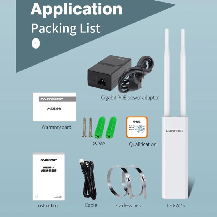 COMFAST EW75  1200Mbps Gigabit 2.4G & 5GHz Router AP Repeater WiFi Antenna(UK Plug) - Broadband Amplifiers by COMFAST | Online Shopping South Africa | PMC Jewellery | Buy Now Pay Later Mobicred