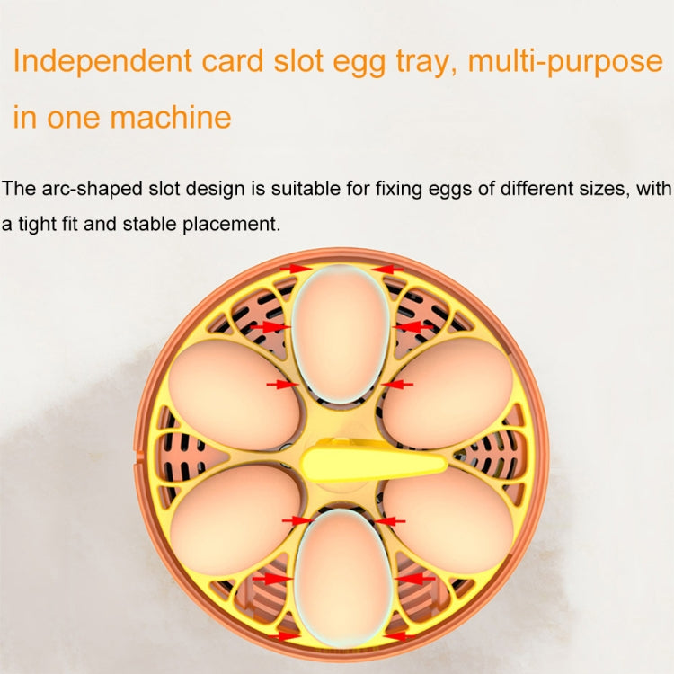 6-Eggs Small Household Experimental Children Smart Chicken Incubators, Spec: Dual-electric Automatic US Plug - Incubators by PMC Jewellery | Online Shopping South Africa | PMC Jewellery
