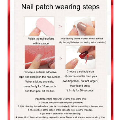 24pcs/box Handmade Nail Glitter Nail Jelly Glue Finished Patch, Color: BY1056(Wear Tool Bag) - Nail Stickers by PMC Jewellery | Online Shopping South Africa | PMC Jewellery | Buy Now Pay Later Mobicred