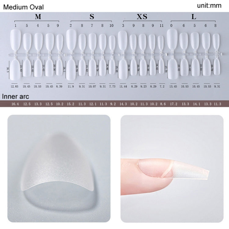 10pairs Of 100pcs/Box Frosted False Nails Artificial Tip, Shape: Ultra-short Ladder XS - Nail Stickers by PMC Jewellery | Online Shopping South Africa | PMC Jewellery | Buy Now Pay Later Mobicred