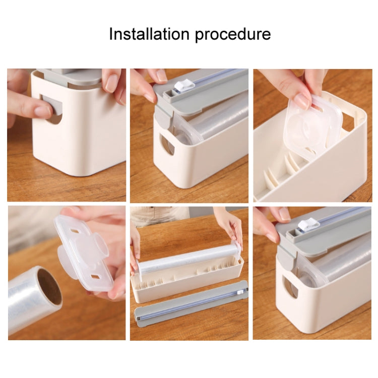 Wall-mounted Magnetic Cling Film Kitchen Paper Storage Cutter(Single Cutter) - Cutter & Peeler by PMC TechLife | Online Shopping South Africa | PMC TechLife