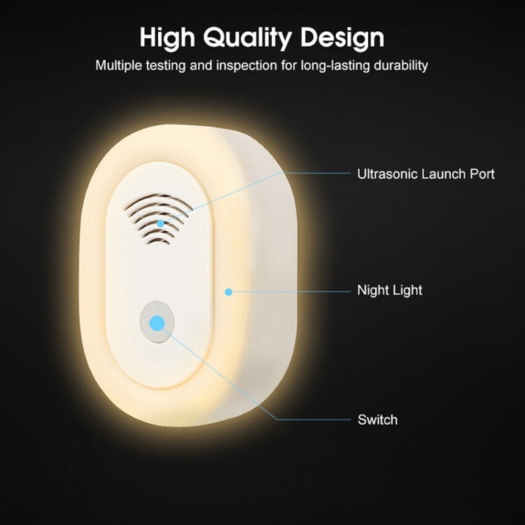 Adjustable Night Light Ultrasonic Mosquito Repeller Mini Home Electronic Mouse Repeller, Spec: US Plug(White) - Repellents by PMC TechLife | Online Shopping South Africa | PMC TechLife