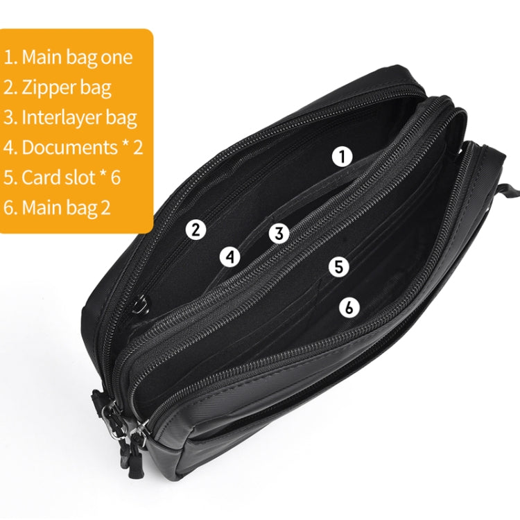 WEIXIER W128 Men Messenger Bag Outdoor Multifunctional Waterproof Wear-Resistant Shoulder Bag(Black) - Single-shoulder Bags by WEIXIER | Online Shopping South Africa | PMC Jewellery