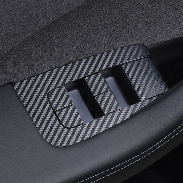 4pcs /Set For Tesla Model 3 Lift Window Button Sticker Car Interior, Style: Carbon Fiber - Car Interior Mouldings by PMC TechLife | Online Shopping South Africa | PMC TechLife | Buy Now Pay Later Mobicred