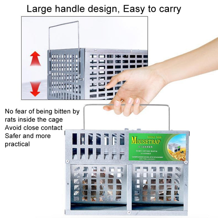 Double Door Large Home Indoor Automatic Mouse Trap Cage Catch Mouse Trap - Traps by PMC Jewellery | Online Shopping South Africa | PMC Jewellery | Buy Now Pay Later Mobicred