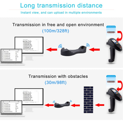 1D CCD Red Light Wireless Barcode Reader Scanner Data Collector With 2.2-Inch LCD Screen - Barcode Scanner by PMC Jewellery | Online Shopping South Africa | PMC Jewellery | Buy Now Pay Later Mobicred