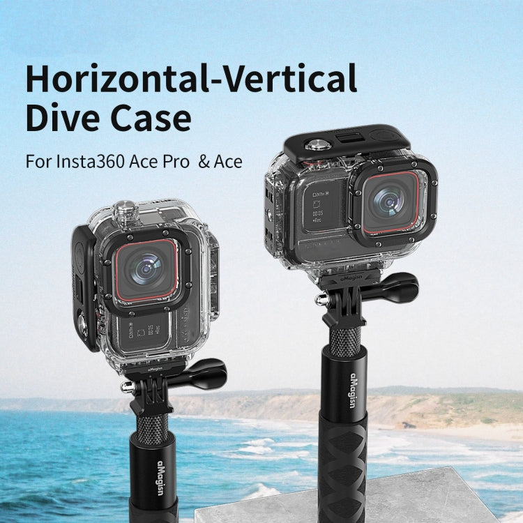 For Insta360 Ace Pro aMagisn Horizontal and Vertical Shooting Dive Shell 60m Waterproof Shell Accessories - Case & Bags by aMagisn | Online Shopping South Africa | PMC Jewellery