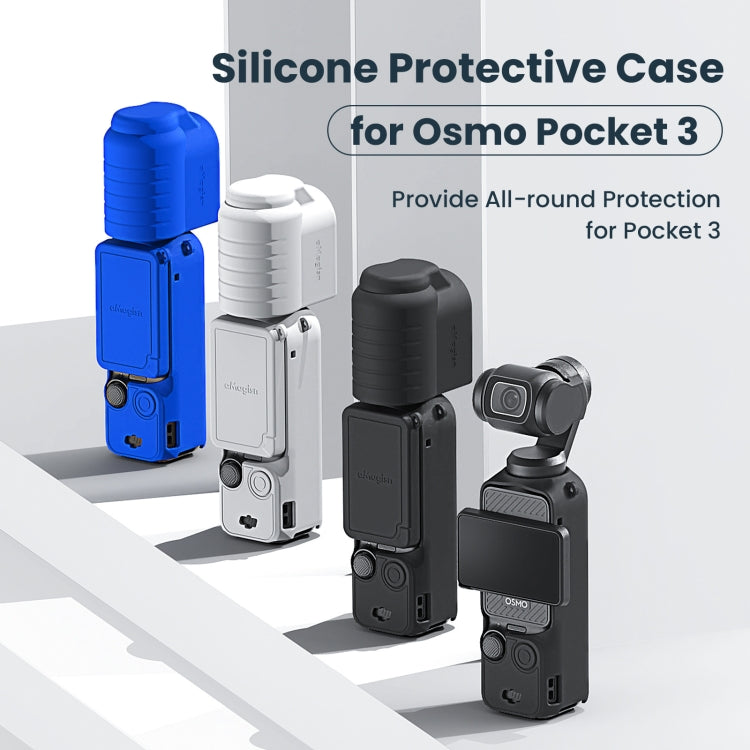 For DJI Osmo Pocket 3 AMagisn Silicone Protection Case Movement Camera Accessories, Style: 5 In 1 Blue - Case & Bags by aMagisn | Online Shopping South Africa | PMC Jewellery | Buy Now Pay Later Mobicred