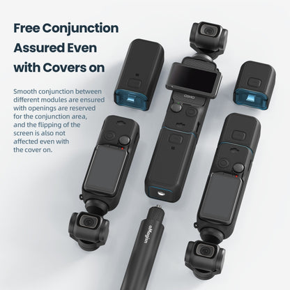 For DJI Osmo Pocket 3 AMagisn Silicone Protection Case Movement Camera Accessories, Style: 5 In 1 Black - Case & Bags by aMagisn | Online Shopping South Africa | PMC Jewellery | Buy Now Pay Later Mobicred