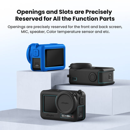 For DJI Osmo Action 4 / 3 aMagisn Silicone Protection Case Camera Protection Accessories(Blue) -  by aMagisn | Online Shopping South Africa | PMC Jewellery | Buy Now Pay Later Mobicred