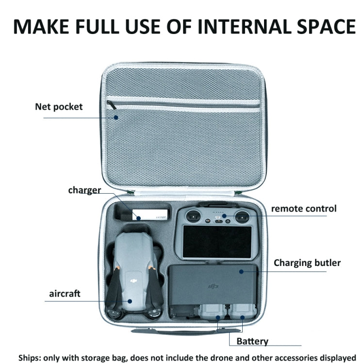 For DJI MAVIC AIR 3 LKTOP Carrying Case Waterproof Shoulder Bag Handbag, Spec: PU Material - Carry Cases & Bags by LKTOP | Online Shopping South Africa | PMC TechLife | Buy Now Pay Later Mobicred