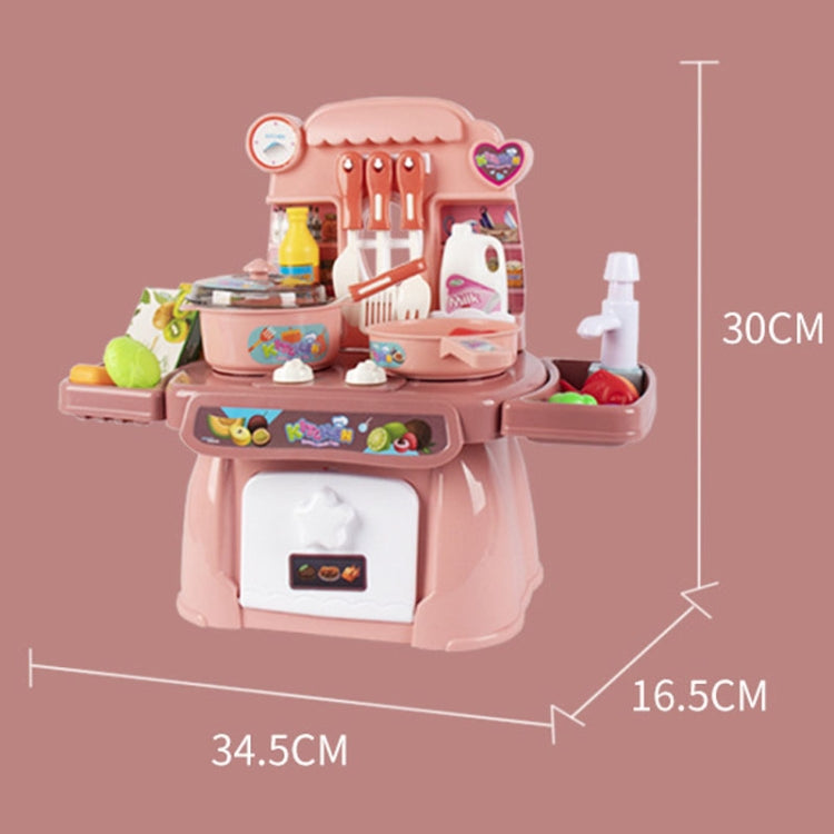 24 In 1 Childre Mini Kitchen Toys Girls Simulation Play House Cooking Kitchen Set, Model: With 18pcs Burgers Pink - Pretend Play Toys by PMC Jewellery | Online Shopping South Africa | PMC Jewellery | Buy Now Pay Later Mobicred