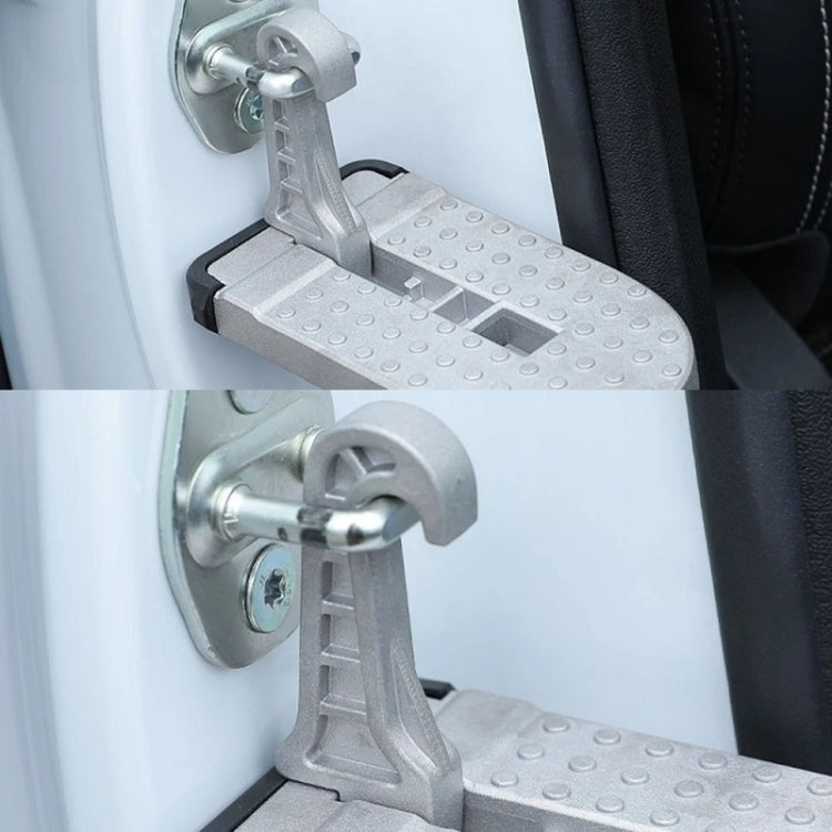 Car Hook Door Foldable Foot Pedal with Safety Hammer(Silver) - Foot Pedal by PMC Jewellery | Online Shopping South Africa | PMC Jewellery | Buy Now Pay Later Mobicred