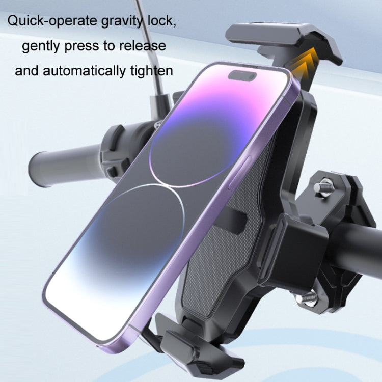 Cycling Bicycle Automatic Locking Mobile Phone Holder(Handlebars) - Holders by PMC TechLife | Online Shopping South Africa | PMC TechLife | Buy Now Pay Later Mobicred