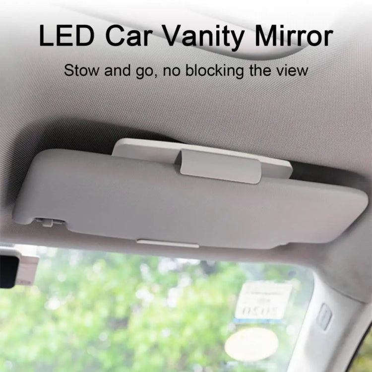 Car Sun Visor LED Light Cosmetic Mirror(White) - Interior Mirrors by PMC Jewellery | Online Shopping South Africa | PMC Jewellery