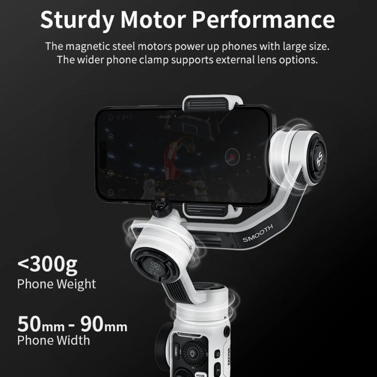 ZHIYUN Smooth 5S 3-Axis Smartphone Handheld Gimbals Stabilizer, Spec: Standard Black - Handheld Gimbals by ZHIYUN | Online Shopping South Africa | PMC Jewellery | Buy Now Pay Later Mobicred