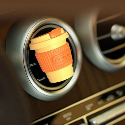 BEN.JACK Coffee Cup Car Perfume Air Conditioner Air Outlet Aromatherapy Ornaments(Light Yellow+Yellow) - Air Freshener by BEN.JACK | Online Shopping South Africa | PMC Jewellery