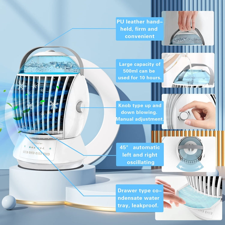 CF-009 USB Touch Spray Humidification Air Conditioning Fan Desktop Office Air Cooler(White) - Electric Fans by PMC TechLife | Online Shopping South Africa | PMC TechLife | Buy Now Pay Later Mobicred