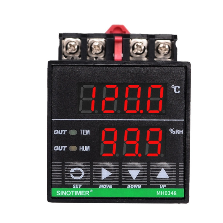 SINOTIMER MH0348-DIN Intelligent High-Precision Temperature Humidity Controller Guide Rail Installation - Thermostat & Thermometer by SINOTIMER | Online Shopping South Africa | PMC Jewellery | Buy Now Pay Later Mobicred