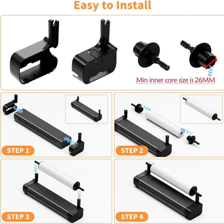 Phomemo M08F Printer Holder For A4 Rolls Thermal Paper - Printer Accessories by Phomemo | Online Shopping South Africa | PMC Jewellery | Buy Now Pay Later Mobicred