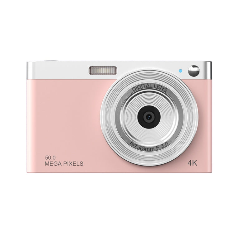 50 MP HD Camera 4K Video Retro Vlog Self-Shooting Camera(Pink) - Video Cameras by PMC Jewellery | Online Shopping South Africa | PMC Jewellery | Buy Now Pay Later Mobicred