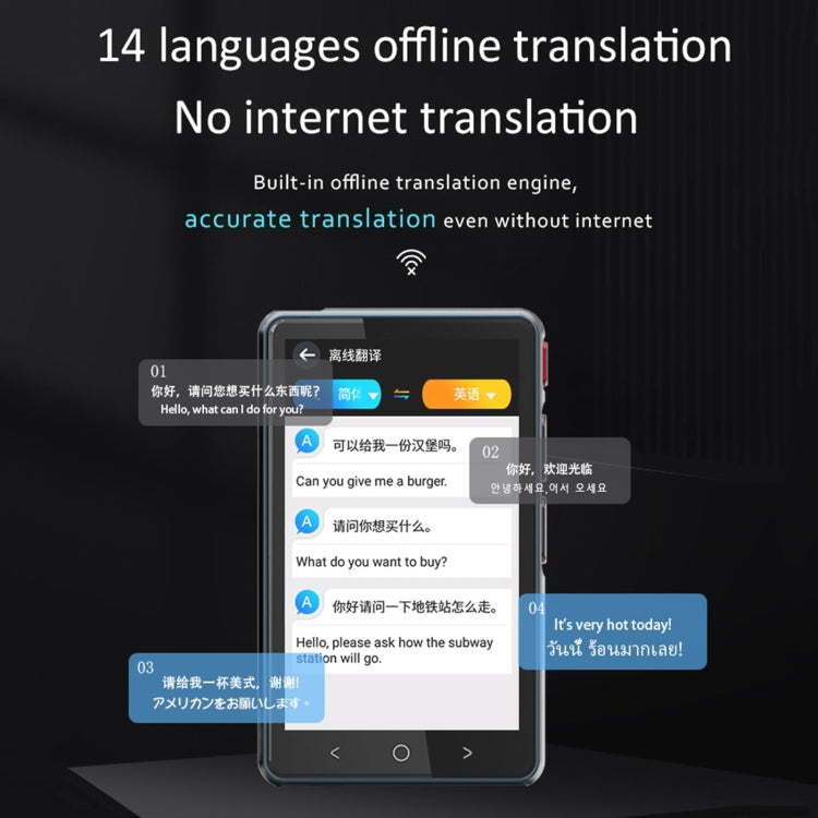 Hishell P40 Smart Translator 135 Languages Voice Intelligent Online Translation Machine Offline Multilanguage Speech Translate(Black) -  by Hishell | Online Shopping South Africa | PMC Jewellery | Buy Now Pay Later Mobicred