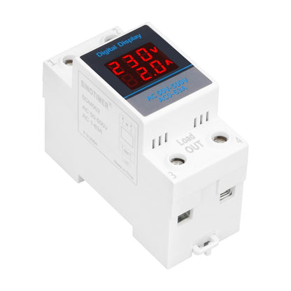 SINOTIMER SDM002 Household DIN Rail Single-Phase AC Dual Display Voltage And Current Meter(63A Build-In Intestinal Sensor) - Current & Voltage Tester by SINOTIMER | Online Shopping South Africa | PMC Jewellery | Buy Now Pay Later Mobicred