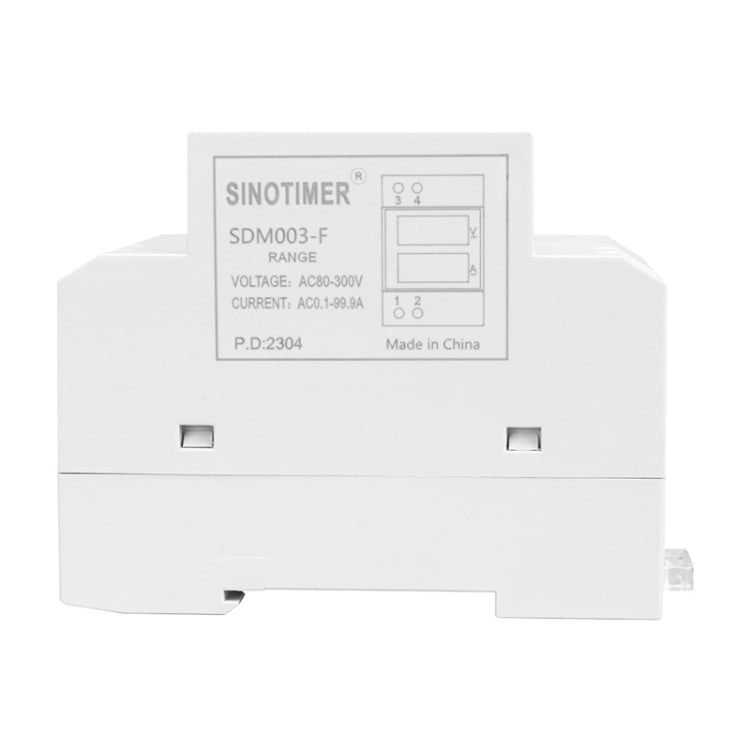 SINOTIMER SDM003-F 4 Digits Display DIN-Rail Single Phase AC Dual Display Voltage And Current Meter - Current & Voltage Tester by SINOTIMER | Online Shopping South Africa | PMC Jewellery | Buy Now Pay Later Mobicred