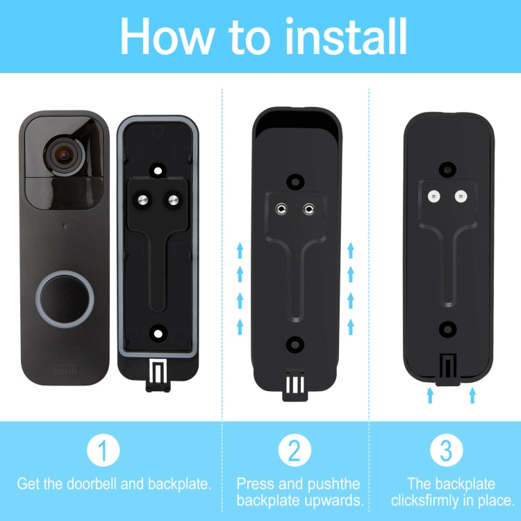 For Blink Doorbell Backplate Replacement Part(Black) - Other Device by PMc TechLife | Online Shopping South Africa | PMc TechLife | Buy Now Pay Later Mobicred