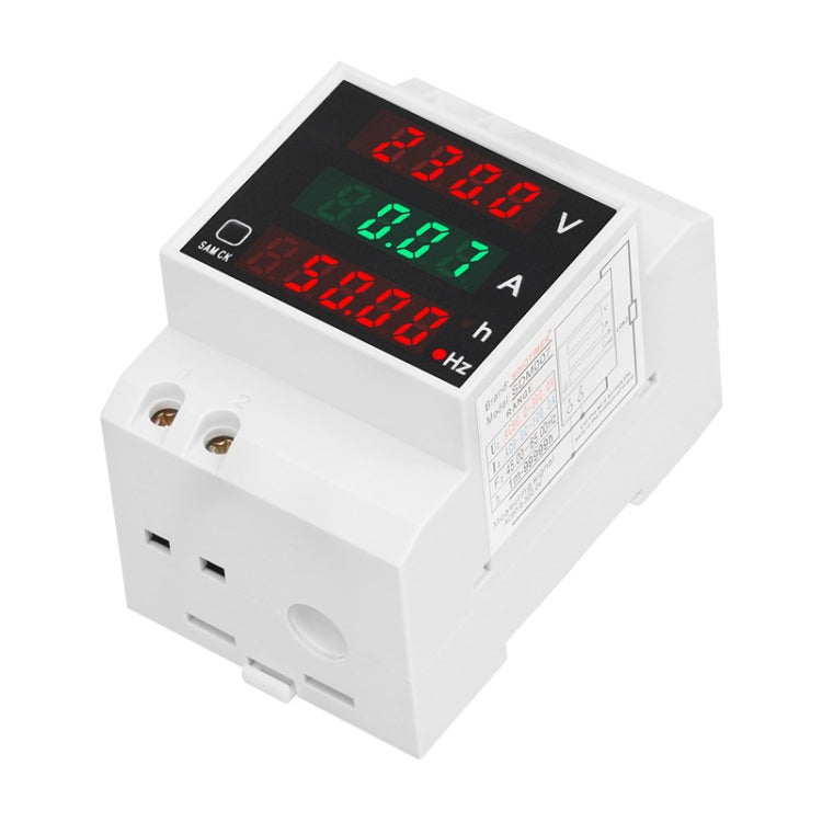 SINOTIMER SDM007 Din Rail AC Voltage Current Totalized Time Frequency Digital Display Meter - Current & Voltage Tester by SINOTIMER | Online Shopping South Africa | PMC TechLife | Buy Now Pay Later Mobicred
