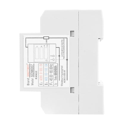 SINOTIMER SDM007 Din Rail AC Voltage Current Totalized Time Frequency Digital Display Meter - Current & Voltage Tester by SINOTIMER | Online Shopping South Africa | PMC Jewellery | Buy Now Pay Later Mobicred