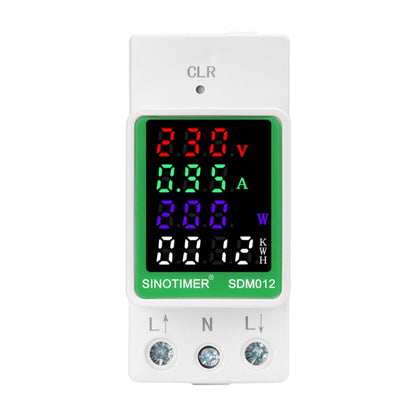 SINOTIMER DIN Rail AC Digital Display Current Voltage Power Electricity Multi-Function Tester, Model: SDM012-1 - Current & Voltage Tester by SINOTIMER | Online Shopping South Africa | PMC Jewellery | Buy Now Pay Later Mobicred