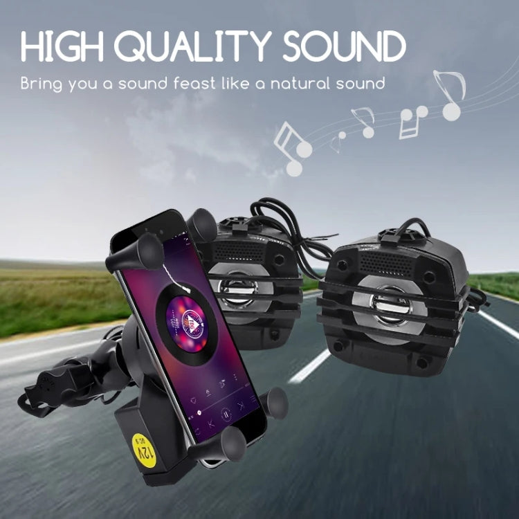 Motorcycle Mobile Phone Charging Stand With Bluetooth MP3 Speaker(YL-056) - Holder by PMC TechLife | Online Shopping South Africa | PMC TechLife | Buy Now Pay Later Mobicred