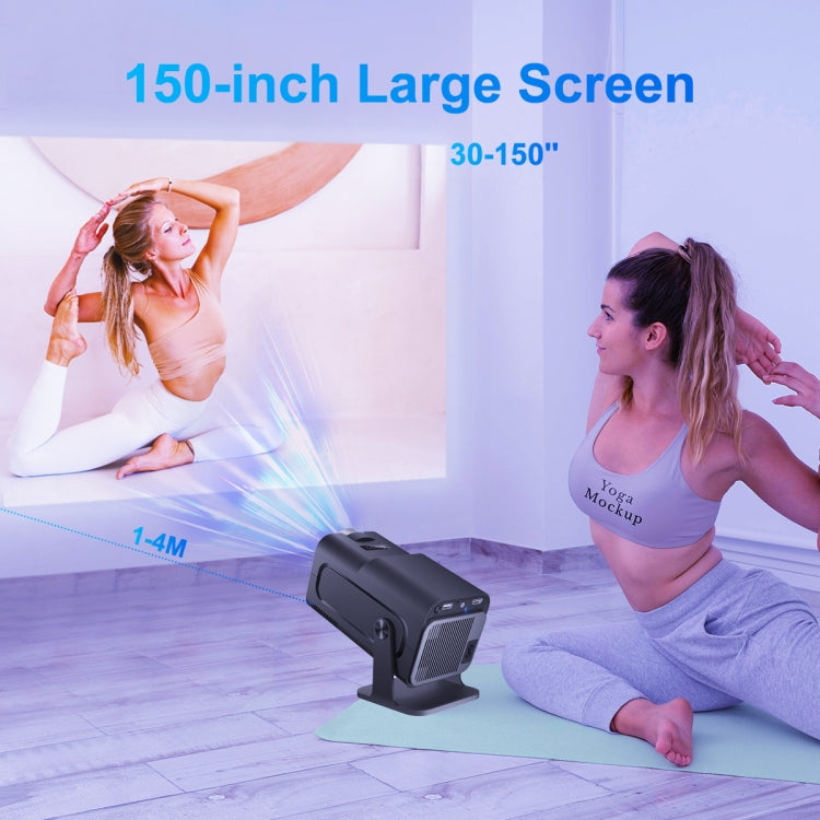 HY320 1080P 390ANSI 4K Android 11 Projector With Wifi 6 Bluetooth 5.0 Support Miracast / Airplay / DLNA UK Plug - LED Projector by PMC Jewellery | Online Shopping South Africa | PMC Jewellery | Buy Now Pay Later Mobicred