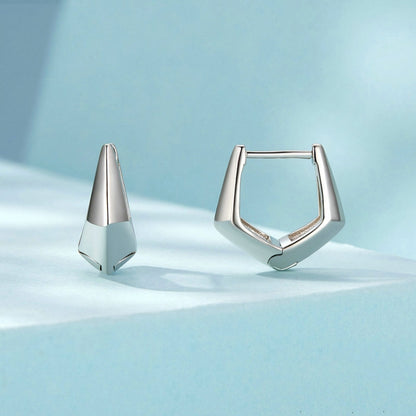 S925 Sterling Silver Geometric Women Earrings(SCE1704) - Stud Earrings & Earrings by PMC Jewellery | Online Shopping South Africa | PMC Jewellery