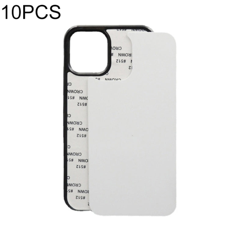 For iPhone 15 Pro 10PCS 2D Blank Sublimation Phone Case(Black) - iPhone 15 Pro Cases by PMC TechLife | Online Shopping South Africa | PMC TechLife