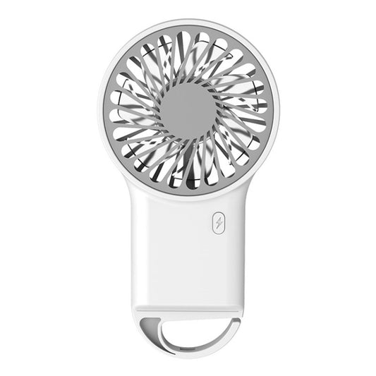 Handheld Foldable Desktop USB Rechargeable Mini Fan Mountaineering Hook Mute Fan(White) - Electric Fans by PMC Jewellery | Online Shopping South Africa | PMC Jewellery | Buy Now Pay Later Mobicred