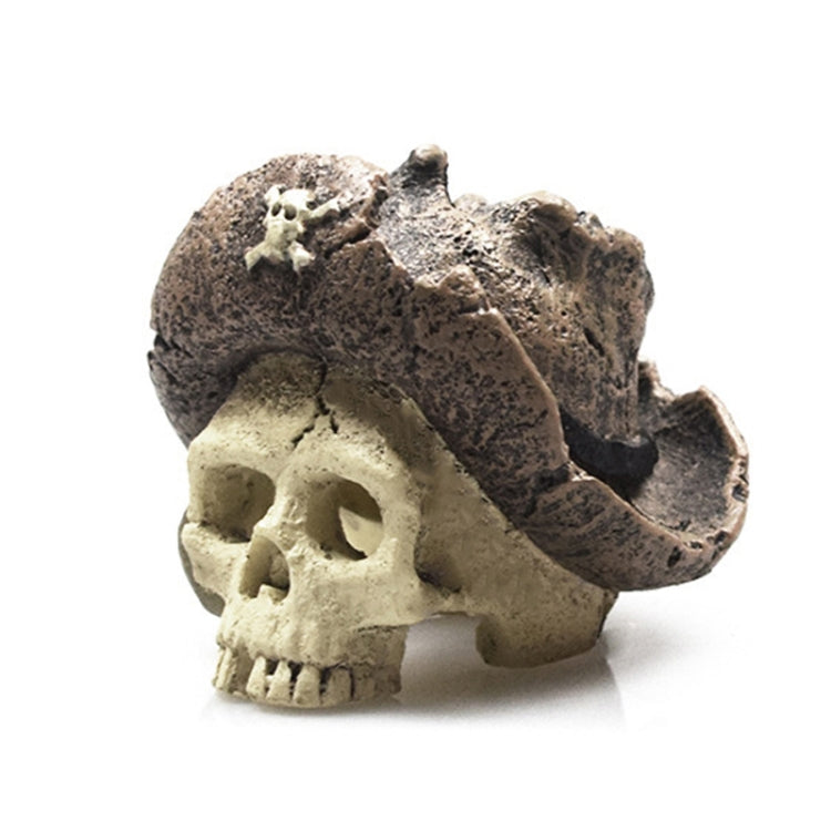Fish Tank Aquarium Decoration Spider Lizard Snake Python Skull Breeding House Hiding Ornament(Pirate Skull) - Reptile Supplies by PMC TechLife | Online Shopping South Africa | PMC TechLife