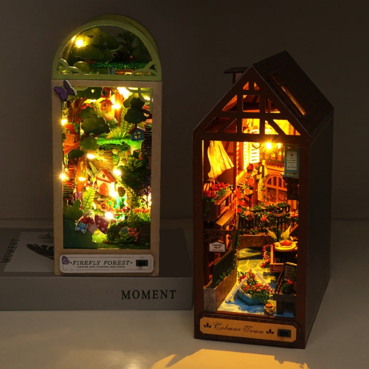 DIY Assembled LED 3D House Model Bookends Kid Toys Glowing Birthday Gift, Color: TC17 Alley After Rain - Puzzle Toys by PMC Jewellery | Online Shopping South Africa | PMC Jewellery | Buy Now Pay Later Mobicred