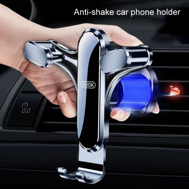 BUDK Triangle Gravity Sensor Car Phone Bracket Car Air Vent Navigation Holder, Model: Suction Cup Base Model - Car Holders by BUDK | Online Shopping South Africa | PMC Jewellery | Buy Now Pay Later Mobicred