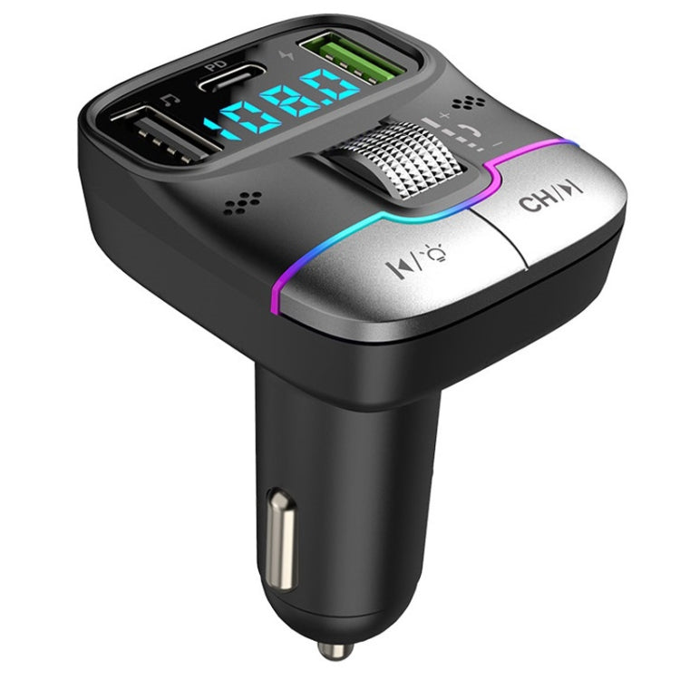 Car Bluetooth MP3 Player Fast Charging Charger(Black) - Car Charger by PMC Jewellery | Online Shopping South Africa | PMC Jewellery | Buy Now Pay Later Mobicred