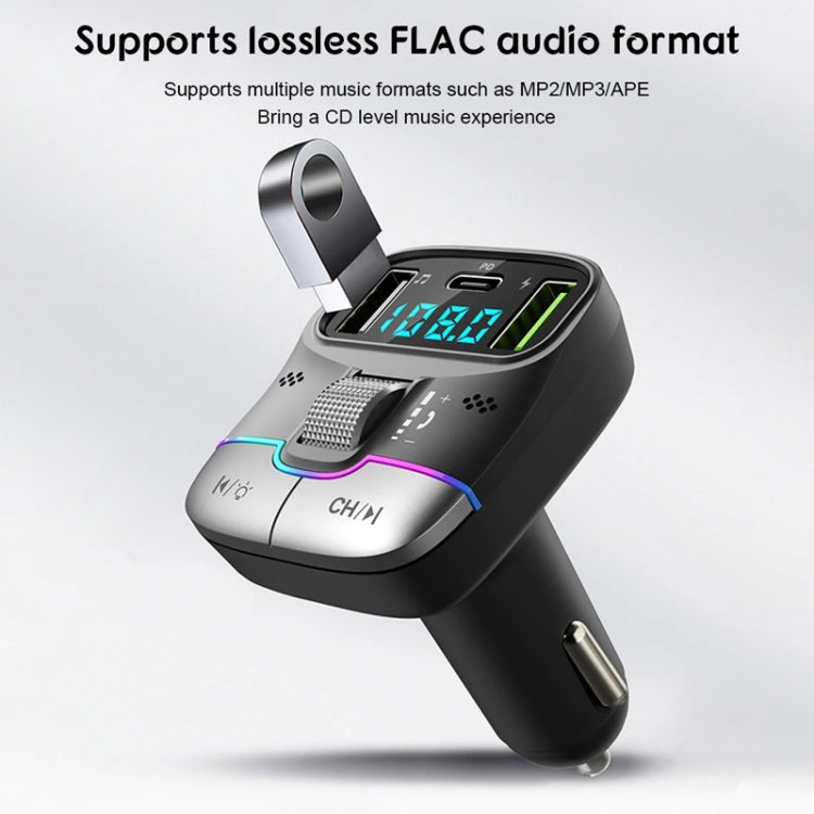 Car Bluetooth MP3 Player Fast Charging Charger(Black) - Car Charger by PMC TechLife | Online Shopping South Africa | PMC TechLife | Buy Now Pay Later Mobicred