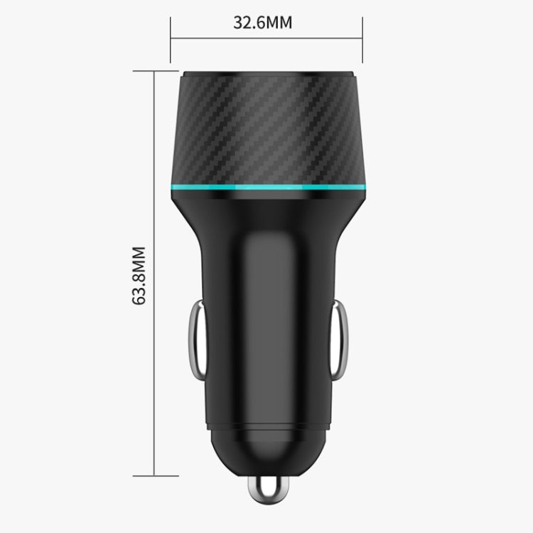 QIAKEY Dual Fast Charging Charger One To Two Cigarette Lighter, Size: TH219 48W(Black) - Car Charger by QIAKEY | Online Shopping South Africa | PMC Jewellery | Buy Now Pay Later Mobicred