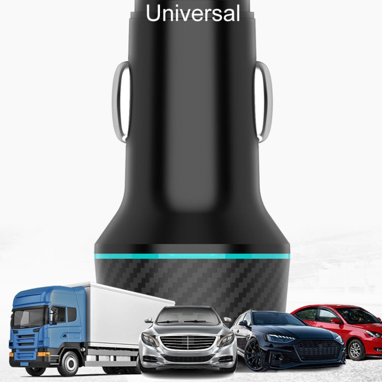 QIAKEY Dual Fast Charging Charger One To Two Cigarette Lighter, Size: TH219 48W(Black) - Car Charger by QIAKEY | Online Shopping South Africa | PMC Jewellery | Buy Now Pay Later Mobicred