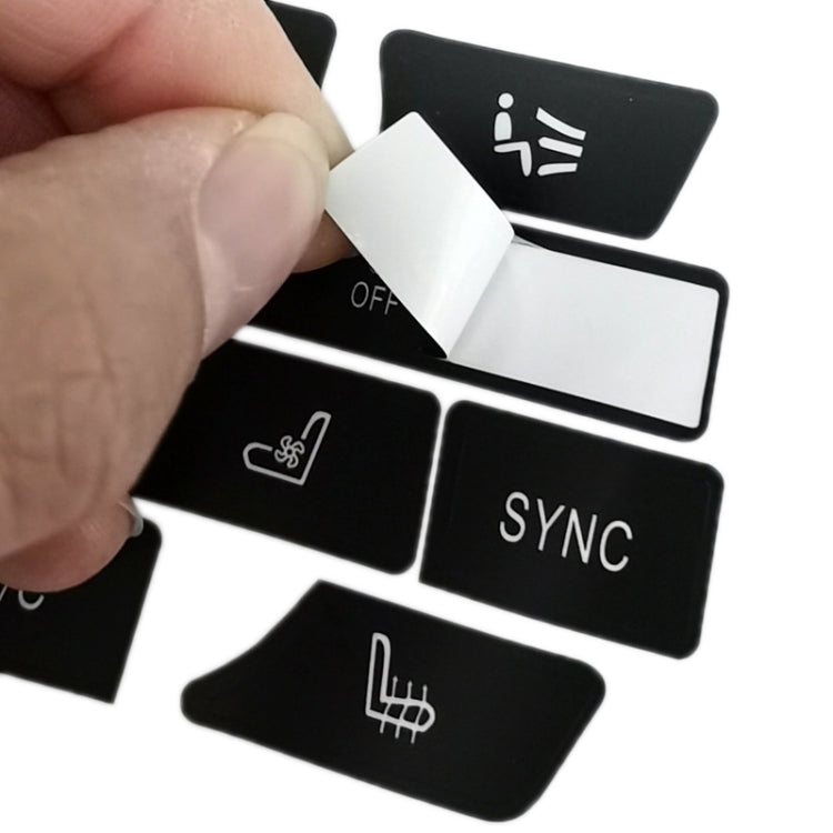For BMW 5 Series/7 Series/X5/C6/F10/F01/F15 Air Conditioning Button Repair Sticker, Style: C 16pcs With OFF - Decorative Sticker by PMC TechLife | Online Shopping South Africa | PMC TechLife | Buy Now Pay Later Mobicred