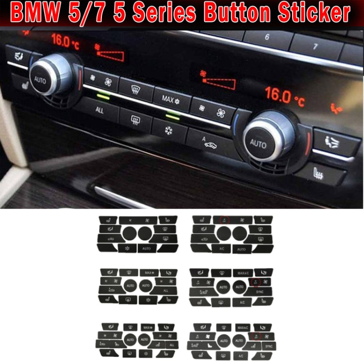 For BMW 5 Series/7 Series/X5/C6/F10/F01/F15 Air Conditioning Button Repair Sticker, Style: C 16pcs With OFF - Decorative Sticker by PMC TechLife | Online Shopping South Africa | PMC TechLife | Buy Now Pay Later Mobicred