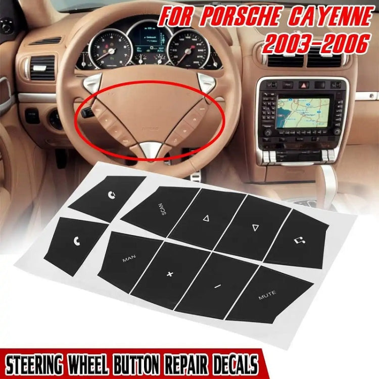 For Porsche Cayenne 2003-2006 Car Steering Wheel Button Repair Stickers - Decorative Sticker by PMC TechLife | Online Shopping South Africa | PMC TechLife | Buy Now Pay Later Mobicred